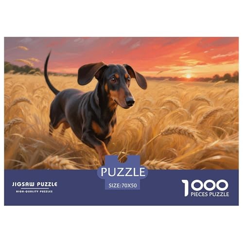 1000 Teile Dackel Puzzle Für Erwachsene Und Kinder Familien Spiel Puzzles Aus Karton Wohndekoration Geschenkideen 70x50cm/1000pcs von EMYXPAQM