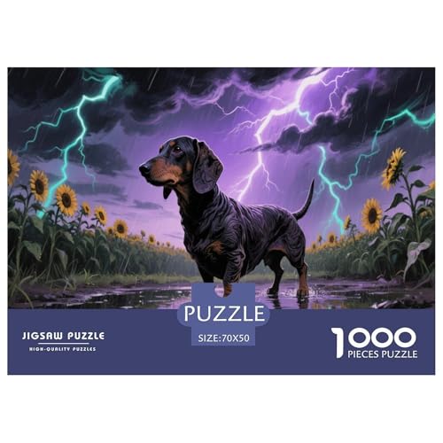 1000 Teile Dackel Puzzle Für Erwachsene Und Kinder Pädagogisches Spiel Puzzles Aus Karton Wohndekoration Geschenkideen 70x50cm/1000pcs von EMYXPAQM