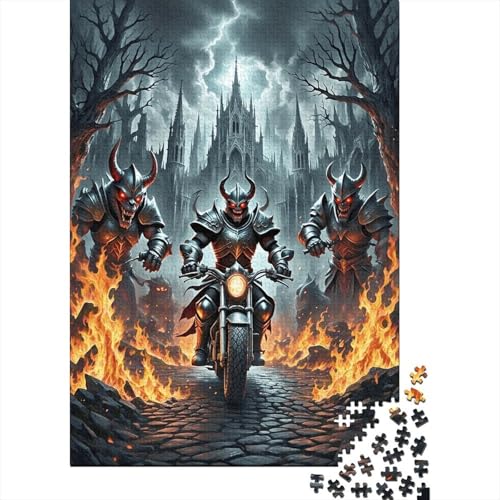 1000 Teile Dämon Puzzle Für Erwachsene Und Kinder Holzpuzzle Familien Spiel Dämonenritter Puzzle Wohndekoration Geschenk Zu Weihnachten 1000pcs (75x50cm) von EMYXPAQM