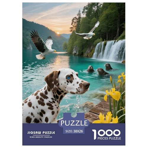 1000 Teile Dalmatiner Puzzle Für Jugendliche Und Erwachsene Entspannung Spiel Hund Wasserfall Puzzles Aus Karton Wohndekoration Einzigartiges Geschenk 38x26cm/1000pcs 1000 Teile Dalmatiner Puzzle Für Jugendliche Und Erwachsene Entspannung Spiel Hund Wasserfall Puzzles Aus Karton Wohndekoration Einzigartiges Geschenk 38x26cm/1000pcs von EMYXPAQM