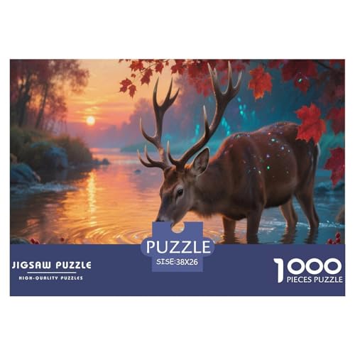 1000 Teile Davidshirsch Puzzle Für Erwachsene Und Kinder Familien Spiel Puzzles Aus Karton Wohndekoration Einzigartiges Geschenk 38x26cm/1000pcs 1000 Teile Davidshirsch Puzzle Für Erwachsene Und Kinder Familien Spiel Puzzles Aus Karton Wohndekoration Einzigartiges Geschenk 38x26cm/1000pcs von EMYXPAQM