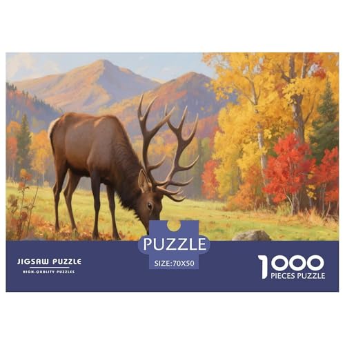 1000 Teile Davidshirsch Puzzle Für Erwachsene Und Kinder Familien Spiel Puzzles Aus Karton Wohndekoration Geschenkideen 70x50cm/1000pcs 1000 Teile Davidshirsch Puzzle Für Erwachsene Und Kinder Familien Spiel Puzzles Aus Karton Wohndekoration Geschenkideen 70x50cm/1000pcs von EMYXPAQM