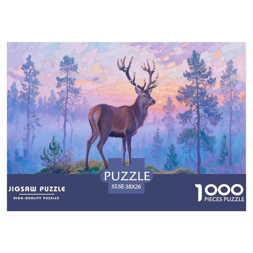 1000 Teile Davidshirsch Puzzle Für Erwachsene Und Kinder Pädagogisches Spiel Puzzle Aus Karton Wohndekoration Geschenkideen 38x26cm/1000pcs 1000 Teile Davidshirsch Puzzle Für Erwachsene Und Kinder Pädagogisches Spiel Puzzle Aus Karton Wohndekoration Geschenkideen 38x26cm/1000pcs von EMYXPAQM
