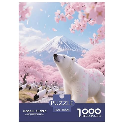 1000 Teile Eisbär Puzzle – Für Erwachsene, Anspruchsvolles Spiel, Kirschblüte Puzzles, DekoRatteion, Einzigartiges Geschenk 38x26cm/1000pcs 1000 Teile Eisbär Puzzle – Für Erwachsene, Anspruchsvolles Spiel, Kirschblüte Puzzles, DekoRatteion, Einzigartiges Geschenk 38x26cm/1000pcs von EMYXPAQM
