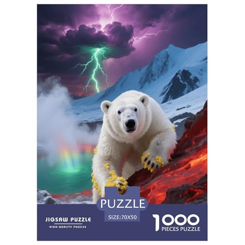 1000 Teile Eisbär Puzzle – Für Erwachsene, Familienfreundlicher Denkspaß, Verschneiter Berg Puzzle, Wohnkultur, Einzigartiges Geschenk 70x50cm/1000pcs 1000 Teile Eisbär Puzzle – Für Erwachsene, Familienfreundlicher Denkspaß, Verschneiter Berg Puzzle, Wohnkultur, Einzigartiges Geschenk 70x50cm/1000pcs von EMYXPAQM