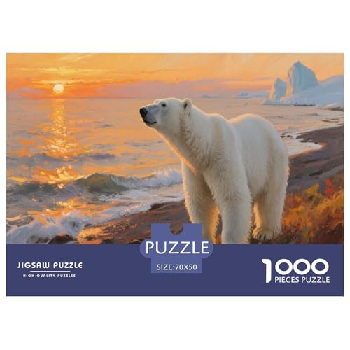 1000 Teile Eisbär Puzzle Für Erwachsene Und Kinder Familien Spiel Puzzle Aus Karton Wohndekoration Unique Gift 70x50cm/1000pcs 1000 Teile Eisbär Puzzle Für Erwachsene Und Kinder Familien Spiel Puzzle Aus Karton Wohndekoration Unique Gift 70x50cm/1000pcs von EMYXPAQM