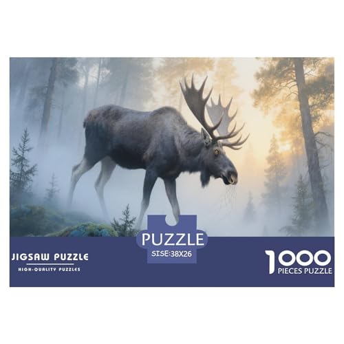 1000 Teile Elch Puzzle Für Erwachsene Und Kinder Familien Spiel Puzzles Aus Karton Wohndekoration Geschenk Für Erwachsene 38x26cm/1000pcs 1000 Teile Elch Puzzle Für Erwachsene Und Kinder Familien Spiel Puzzles Aus Karton Wohndekoration Geschenk Für Erwachsene 38x26cm/1000pcs von EMYXPAQM