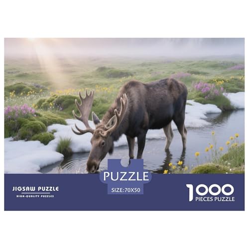 1000 Teile Elch Puzzle Für Erwachsene Und Kinder Familien Spiel Puzzles Aus Karton Wohndekoration Geschenk Zum Geburtstag 70x50cm/1000pcs 1000 Teile Elch Puzzle Für Erwachsene Und Kinder Familien Spiel Puzzles Aus Karton Wohndekoration Geschenk Zum Geburtstag 70x50cm/1000pcs von EMYXPAQM