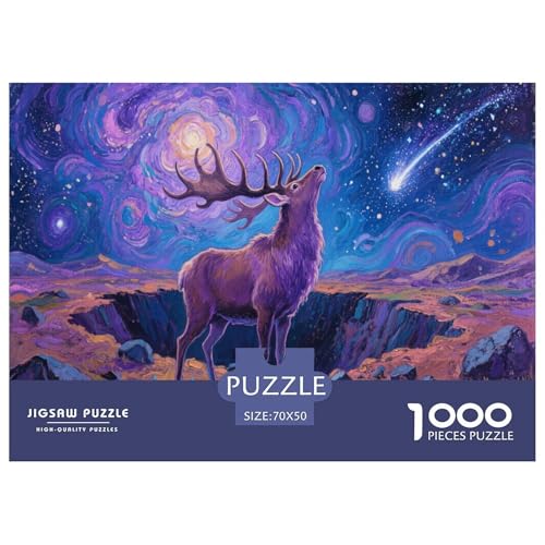 1000 Teile Elch Puzzle Für Erwachsene Und Kinder Geduldspiel Puzzle Aus Karton Wohndekoration Geschenkideen 70x50cm/1000pcs von EMYXPAQM