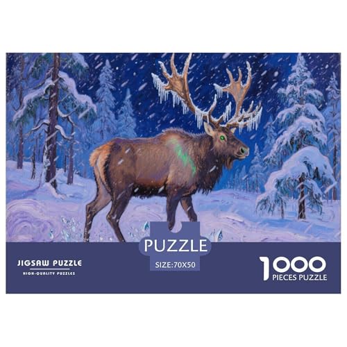 1000 Teile Elch Puzzle Für Erwachsene Und Kinder Pädagogisches Spiel Puzzles Aus Karton Wohndekoration Unique Gift 70x50cm/1000pcs 1000 Teile Elch Puzzle Für Erwachsene Und Kinder Pädagogisches Spiel Puzzles Aus Karton Wohndekoration Unique Gift 70x50cm/1000pcs von EMYXPAQM