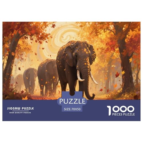 1000 Teile Elefant Puzzle Für Erwachsene Und Kinder Pädagogisches Spiel Puzzles Aus Karton Wohndekoration Unique Gift 70x50cm/1000pcs von EMYXPAQM