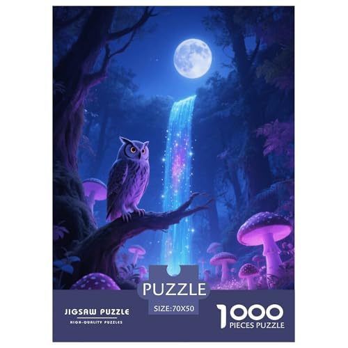 1000 Teile Eule Puzzle Für Erwachsene Und Kinder Entspannung Spiel Eule Traumwald Puzzle Aus Karton Wohndekoration Unique Gift 70x50cm/1000pcs von EMYXPAQM