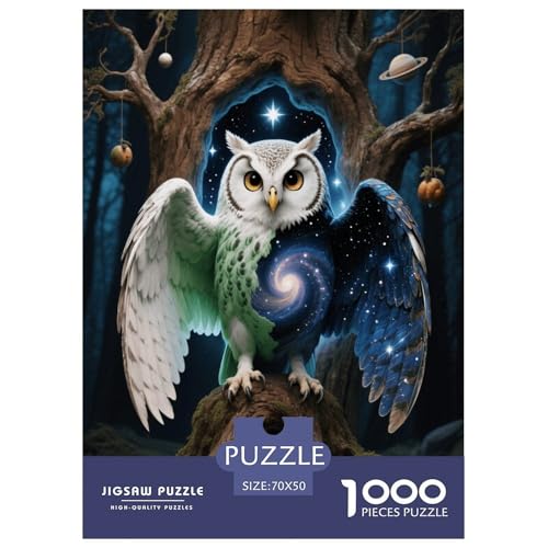 1000 Teile Eule Puzzle Für Erwachsene Und Kinder Geschicklichkeitsspiel Eulennebel Puzzles Aus Karton Wohndekoration Geschenk Zum Geburtstag 70x50cm/1000pcs von EMYXPAQM