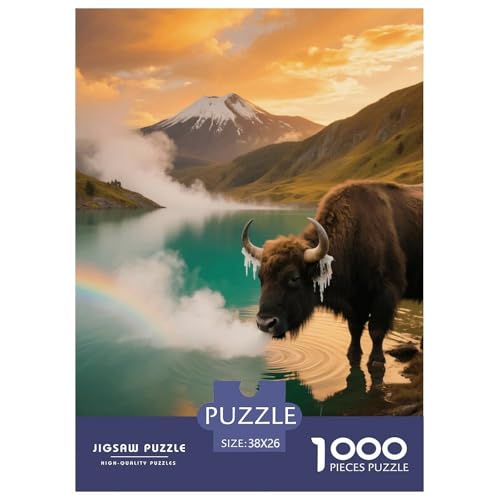1000 Teile Europäischer Bison Puzzle – Für Erwachsene, Anspruchsvolles Spiel, See Puzzles, DekoRatteion, Geschenk Zum Geburtstag 38x26cm/1000pcs 1000 Teile Europäischer Bison Puzzle – Für Erwachsene, Anspruchsvolles Spiel, See Puzzles, DekoRatteion, Geschenk Zum Geburtstag 38x26cm/1000pcs von EMYXPAQM