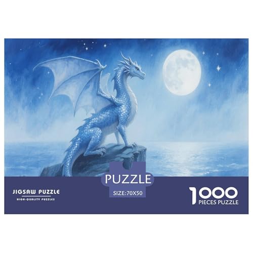 1000 Teile Europäischer Drache Puzzle Für Erwachsene Und Kinder Familien Spiel Puzzles Aus Karton Wohndekoration Geschenk Für Erwachsene 70x50cm/1000pcs von EMYXPAQM