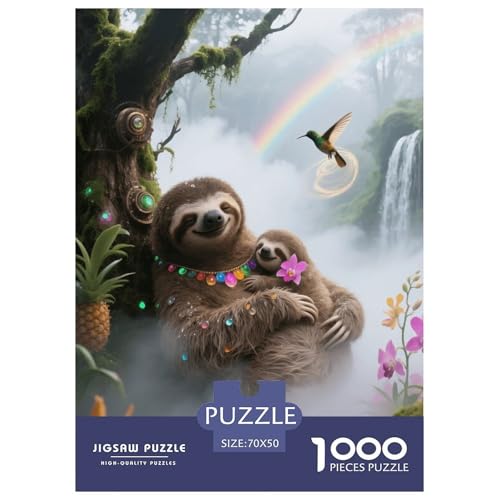 1000 Teile Faultier Puzzle – Für Erwachsene, Familienfreundlicher Denkspaß, Cloud Wald Puzzles, Dekoration, Geschenk Für Kinder 70x50cm/1000pcs 1000 Teile Faultier Puzzle – Für Erwachsene, Familienfreundlicher Denkspaß, Cloud Wald Puzzles, Dekoration, Geschenk Für Kinder 70x50cm/1000pcs von EMYXPAQM