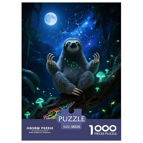 1000 Teile Faultier Puzzle – Für Erwachsene, Familienfreundlicher Denkspaß, Mondlicht Regenwald Puzzle, Wohnkultur, Geschenk Zum Geburtstag 38x26cm/1000pcs 1000 Teile Faultier Puzzle – Für Erwachsene, Familienfreundlicher Denkspaß, Mondlicht Regenwald Puzzle, Wohnkultur, Geschenk Zum Geburtstag 38x26cm/1000pcs von EMYXPAQM