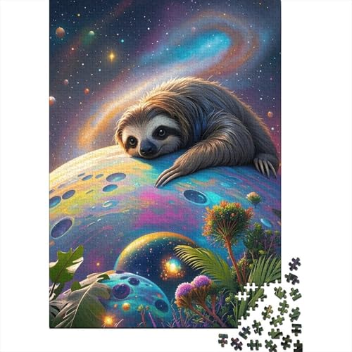 1000 Teile Faultier Puzzle Für Erwachsene Und Kinder Holzpuzzle Familien Spiel Faultier Planet Pflanzen Puzzles Wohndekoration Geschenk Zu Weihnachten 1000pcs (75x50cm) von EMYXPAQM
