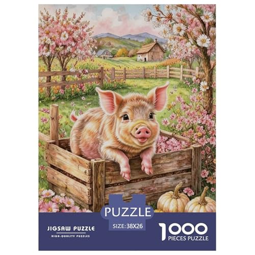1000 Teile Ferkel Puzzle Für Jugendliche Und Erwachsene Entspannung Spiel Ferkel Garten Puzzle Aus Karton Wohndekoration Geschenk Für Erwachsene 38x26cm/1000pcs von EMYXPAQM
