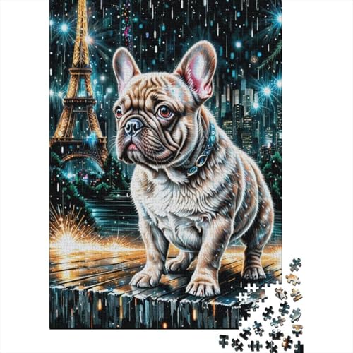 1000 Teile Französische Bulldoggege Puzzle Für Erwachsene Und Kinder Holzpuzzle Puzzlespiel Kreativspiel Französische Bulldoggege Eiffelturm Puzzles Wohndekoration Geschenkideen 1000pcs (75x50cm) von EMYXPAQM