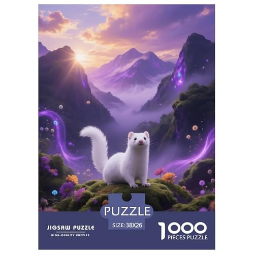 1000 Teile Frettchen Puzzle – Für Erwachsene, Familienfreundlicher Denkspaß, Geheimnisvolle Berge Puzzle, Dekoration, Einzigartiges Geschenk 38x26cm/1000pcs von EMYXPAQM