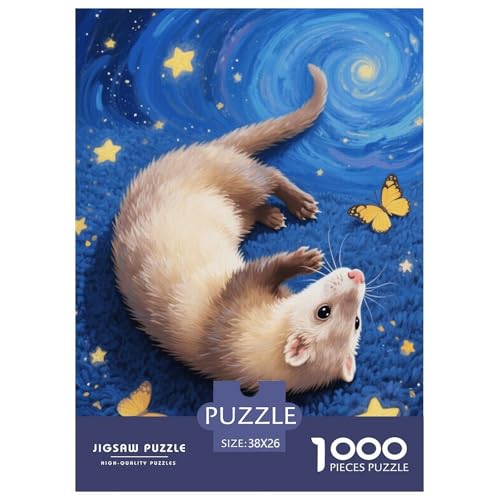 1000 Teile Frettchen Puzzle Für Erwachsene Und Kinder Geschicklichkeitsspiel Frettchen Blaues Gras Puzzles Aus Karton Wohndekoration Geschenkideen 38x26cm/1000pcs 1000 Teile Frettchen Puzzle Für Erwachsene Und Kinder Geschicklichkeitsspiel Frettchen Blaues Gras Puzzles Aus Karton Wohndekoration Geschenkideen 38x26cm/1000pcs von EMYXPAQM