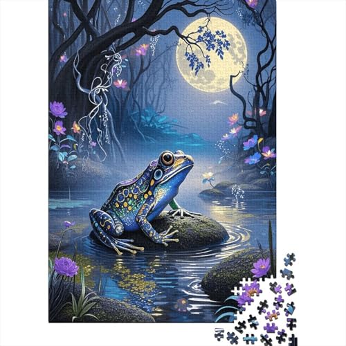 1000 Teile Frosch Puzzle Für Erwachsene Und Kinder Holzpuzzle Familien Spiel Exotisches Muster Frosch Puzzles Wohndekoration Geschenkideen 1000pcs (75x50cm) von EMYXPAQM