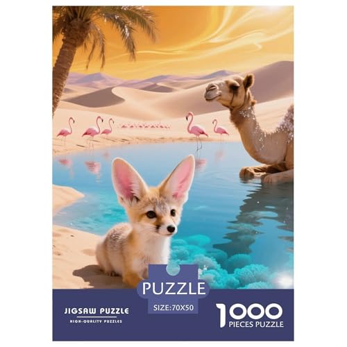 1000 Teile Fuchs Puzzle – Für Erwachsene, Anspruchsvolles Spiel, Wüste Oasis Puzzles, DekoRatteion, Geschenkideen 70x50cm/1000pcs 1000 Teile Fuchs Puzzle – Für Erwachsene, Anspruchsvolles Spiel, Wüste Oasis Puzzles, DekoRatteion, Geschenkideen 70x50cm/1000pcs von EMYXPAQM