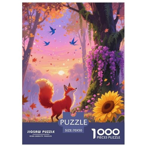 1000 Teile Fuchs Puzzle Für Erwachsene Und Kinder Geschicklichkeitsspiel Fuchs Blumenwald Puzzle Aus Karton Wohndekoration Geschenk Zu Weihnachten 70x50cm/1000pcs 1000 Teile Fuchs Puzzle Für Erwachsene Und Kinder Geschicklichkeitsspiel Fuchs Blumenwald Puzzle Aus Karton Wohndekoration Geschenk Zu Weihnachten 70x50cm/1000pcs von EMYXPAQM
