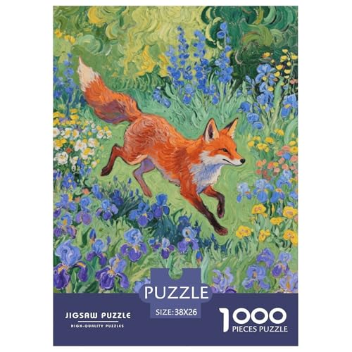 1000 Teile Fuchs Puzzle Für Erwachsene Und Kinder Geschicklichkeitsspiel Fuchs Garten Puzzles Aus Karton Wohndekoration Geschenk Für Kinder 38x26cm/1000pcs von EMYXPAQM