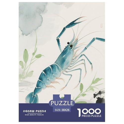 1000 Teile Garnele Puzzle Für Erwachsene Und Kinder Herausforderung Spiel Garnele Seetang Puzzle Aus Karton Wohndekoration Einzigartiges Geschenk 38x26cm/1000pcs von EMYXPAQM