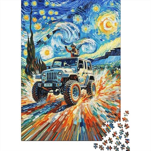 1000 Teile Geländewagen Puzzle Für Erwachsene Und Kinder Holzpuzzle Familien Spiel Geländewagen Nebel Puzzles Wohndekoration Geschenk Zu Weihnachten 1000pcs (75x50cm) von EMYXPAQM