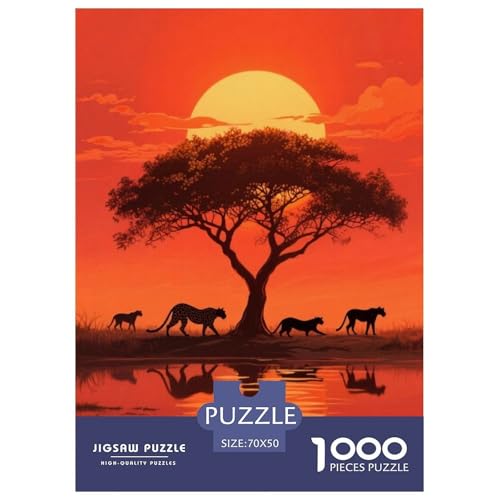1000 Teile Gepard Puzzle Für Jugendliche Und Erwachsene Schwieriges Spiel Gepard Sonnenuntergang Puzzles Aus Karton Wohndekoration Geschenkideen 70x50cm/1000pcs 1000 Teile Gepard Puzzle Für Jugendliche Und Erwachsene Schwieriges Spiel Gepard Sonnenuntergang Puzzles Aus Karton Wohndekoration Geschenkideen 70x50cm/1000pcs von EMYXPAQM