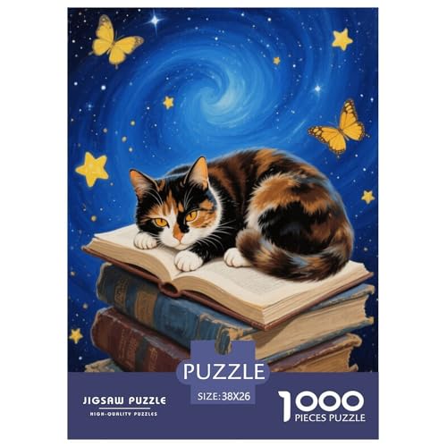 1000 Teile Glückskatze Puzzle Für Erwachsene Und Kinder Herausforderung Spiel Calico Katze Bücher Puzzle Aus Karton Wohndekoration Geschenkideen 38x26cm/1000pcs 1000 Teile Glückskatze Puzzle Für Erwachsene Und Kinder Herausforderung Spiel Calico Katze Bücher Puzzle Aus Karton Wohndekoration Geschenkideen 38x26cm/1000pcs von EMYXPAQM
