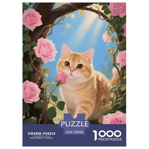 1000 Teile Gold Gradient Katze Puzzle – Für Erwachsene, Herausforderndes Knobelspiel, Rosenbogen Puzzles, Dekoration, Geschenk Zum Geburtstag 70x50cm/1000pcs 1000 Teile Gold Gradient Katze Puzzle – Für Erwachsene, Herausforderndes Knobelspiel, Rosenbogen Puzzles, Dekoration, Geschenk Zum Geburtstag 70x50cm/1000pcs von EMYXPAQM