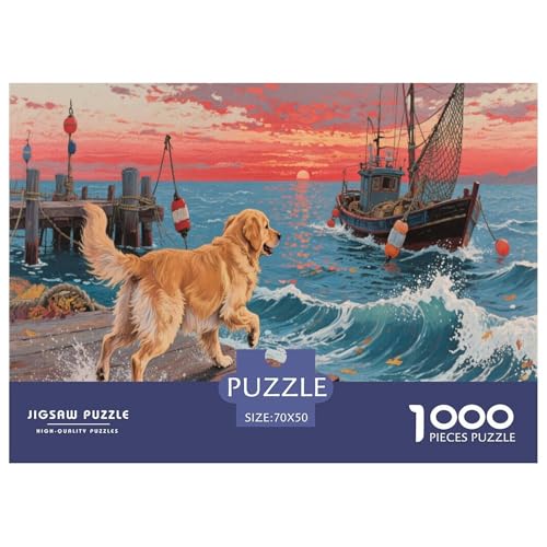 1000 Teile Golden Retriever Puzzle Für Erwachsene Und Kinder Geduldspiel Puzzles Aus Karton Wohndekoration Geschenkideen 70x50cm/1000pcs 1000 Teile Golden Retriever Puzzle Für Erwachsene Und Kinder Geduldspiel Puzzles Aus Karton Wohndekoration Geschenkideen 70x50cm/1000pcs von EMYXPAQM