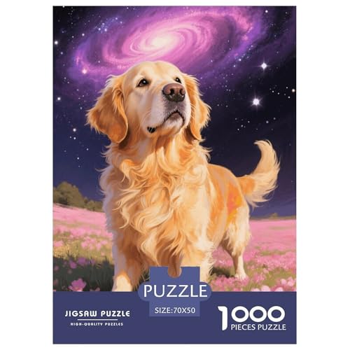 1000 Teile Golden Retriever Puzzle Für Erwachsene Und Kinder Geschicklichkeitsspiel Golden Retriever Nebel Puzzle Aus Karton Wohndekoration Unique Gift 70x50cm/1000pcs von EMYXPAQM