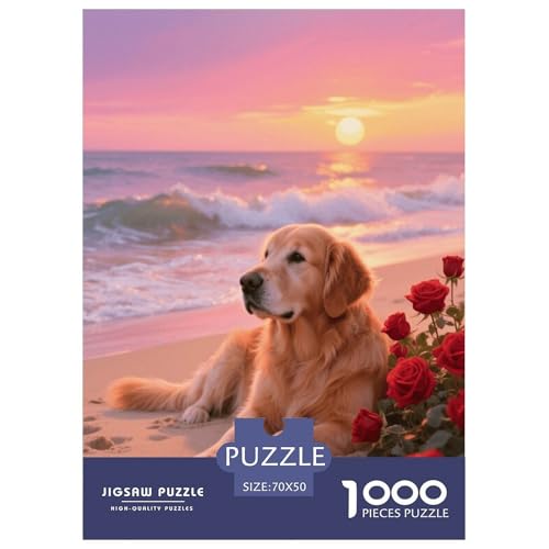 1000 Teile Golden Retriever Puzzle Für Erwachsene Und Kinder Geschicklichkeitsspiel Golden Retriever Strand Rose Puzzles Aus Karton Wohndekoration Geschenk Für Kinder 70x50cm/1000pcs 1000 Teile Golden Retriever Puzzle Für Erwachsene Und Kinder Geschicklichkeitsspiel Golden Retriever Strand Rose Puzzles Aus Karton Wohndekoration Geschenk Für Kinder 70x50cm/1000pcs von EMYXPAQM