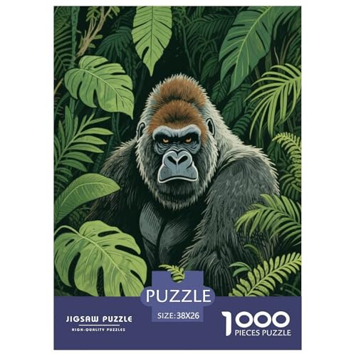 1000 Teile Gorilla Puzzle Für Jugendliche Und Erwachsene Entspannung Spiel Gorilla Dschungel Puzzles Aus Karton Wohndekoration Geschenk Zum Geburtstag 38x26cm/1000pcs 1000 Teile Gorilla Puzzle Für Jugendliche Und Erwachsene Entspannung Spiel Gorilla Dschungel Puzzles Aus Karton Wohndekoration Geschenk Zum Geburtstag 38x26cm/1000pcs von EMYXPAQM