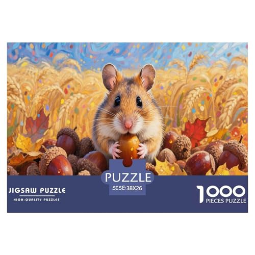 1000 Teile Hamster Puzzle Für Erwachsene Und Kinder Pädagogisches Spiel Puzzles Aus Karton Wohndekoration Geschenkideen 38x26cm/1000pcs von EMYXPAQM