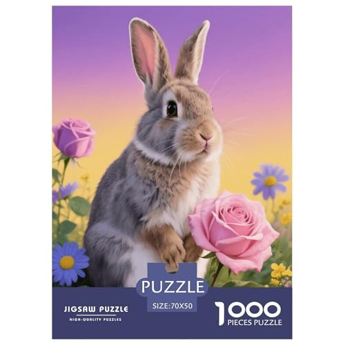 1000 Teile Hase Puzzle – Für Erwachsene, Familienspaß & Gemeinsames Spiel, Grasland Blütenbüschel Puzzle, Dekoration, Geschenkideen 70x50cm/1000pcs 1000 Teile Hase Puzzle – Für Erwachsene, Familienspaß & Gemeinsames Spiel, Grasland Blütenbüschel Puzzle, Dekoration, Geschenkideen 70x50cm/1000pcs von EMYXPAQM