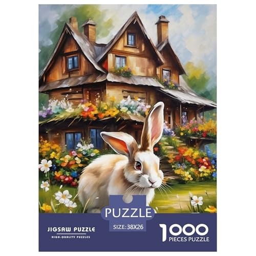 1000 Teile Hase Puzzle – Für Erwachsene, Herausforderndes Knobelspiel, Holzhüttengarten Puzzles, Dekoration, Geschenk Für Erwachsene 38x26cm/1000pcs 1000 Teile Hase Puzzle – Für Erwachsene, Herausforderndes Knobelspiel, Holzhüttengarten Puzzles, Dekoration, Geschenk Für Erwachsene 38x26cm/1000pcs von EMYXPAQM