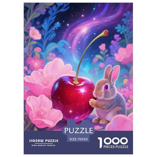 1000 Teile Hase Puzzle Für Jugendliche Und Erwachsene Puzzlespiel Kreativspiel Kaninchen Kirsche Puzzle Aus Karton Wohndekoration Geschenk Zu Weihnachten 70x50cm/1000pcs 1000 Teile Hase Puzzle Für Jugendliche Und Erwachsene Puzzlespiel Kreativspiel Kaninchen Kirsche Puzzle Aus Karton Wohndekoration Geschenk Zu Weihnachten 70x50cm/1000pcs von EMYXPAQM