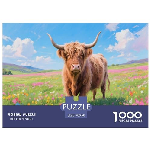 1000 Teile Highland Cattle Puzzle Für Erwachsene Und Kinder Pädagogisches Spiel Puzzle Aus Karton Wohndekoration Geschenkideen 70x50cm/1000pcs 1000 Teile Highland Cattle Puzzle Für Erwachsene Und Kinder Pädagogisches Spiel Puzzle Aus Karton Wohndekoration Geschenkideen 70x50cm/1000pcs von EMYXPAQM