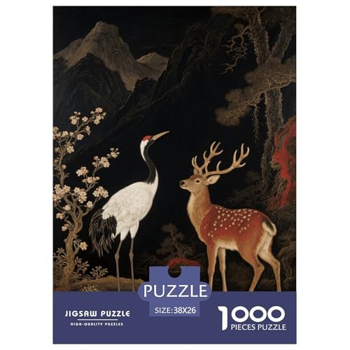 1000 Teile Hirsch Puzzle Für Erwachsene Und Kinder Geschicklichkeitsspiel Weißer Kranich Hirsch Puzzles Aus Karton Wohndekoration Geschenkideen 38x26cm/1000pcs 1000 Teile Hirsch Puzzle Für Erwachsene Und Kinder Geschicklichkeitsspiel Weißer Kranich Hirsch Puzzles Aus Karton Wohndekoration Geschenkideen 38x26cm/1000pcs von EMYXPAQM