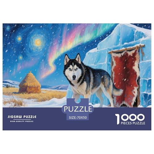 1000 Teile Husky Puzzle Für Erwachsene Und Kinder Familien Spiel Puzzles Aus Karton Wohndekoration Geschenk Für Erwachsene 70x50cm/1000pcs 1000 Teile Husky Puzzle Für Erwachsene Und Kinder Familien Spiel Puzzles Aus Karton Wohndekoration Geschenk Für Erwachsene 70x50cm/1000pcs von EMYXPAQM