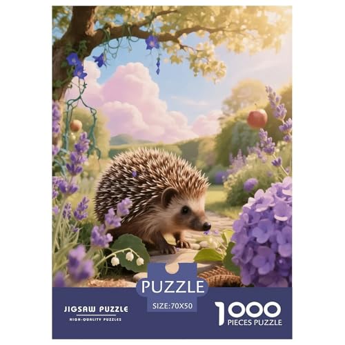1000 Teile Igel Puzzle – Für Erwachsene, Herausforderndes Denkspiel, Garten Puzzle, DekoRatteion, Geschenk Für Erwachsene 70x50cm/1000pcs von EMYXPAQM