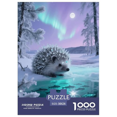 1000 Teile Igel Puzzle – Für Erwachsene, Herausforderndes Denkspiel, Gletscher Puzzle, DekoRatteion, Geschenk Für Kinder 38x26cm/1000pcs von EMYXPAQM