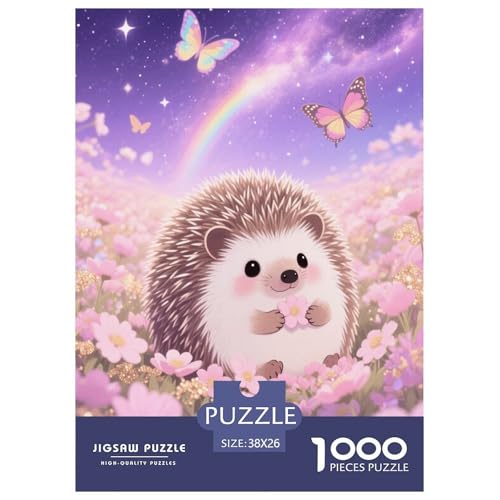 1000 Teile Igel Puzzle Für Erwachsene Und Kinder Herausforderung Spiel Blumenmeer Puzzle Aus Karton Wohndekoration Geschenkideen 38x26cm/1000pcs von EMYXPAQM