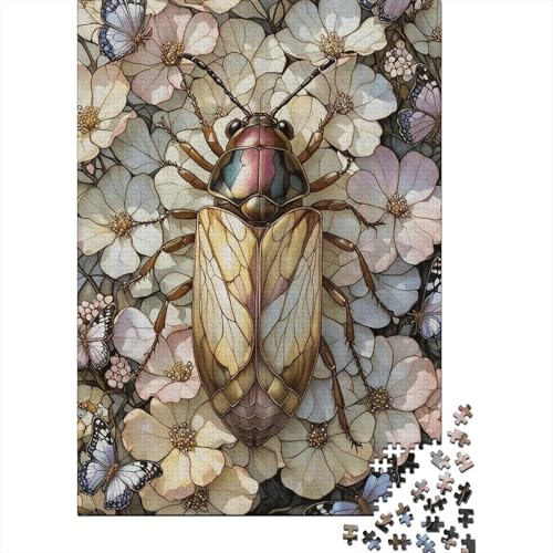 1000 Teile Insekt Puzzle Für Erwachsene Und Kinder Holzpuzzle Familien Spiel Insektenblütenblätter Puzzles Wohndekoration Geschenkideen 1000pcs (75x50cm) von EMYXPAQM